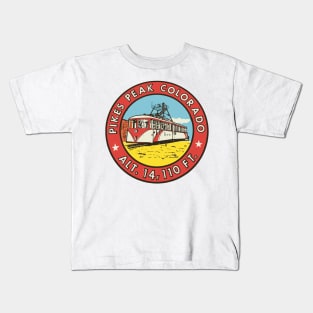 Vintage Pikes Peak Decal Kids T-Shirt